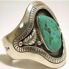 Vintage 925 Silver Turquoise Ring Size 6 to 10