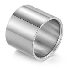 18 mm miesten ja naisten ruostumattomasta teräksestä valmistettu leveä sormus, tyylikäs yksivärinen viimeistely, litteä kärki, lahja-hopea-11