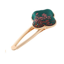 Oriental Hair Clip Accessory With Intricate Fabric Detail-10