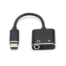2-in-1 digitale audioadapter 3,5 mm mobiele telefoon hoofdtelefoonconverter