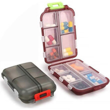 2PCS Travel Pill Organizer Box,Portable Pill Case,Pill Box Dispenser,Small 7-Day Weekly Travel Pill Gift