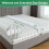 2X Kit Conversor de Ponte de Cama Extra Larga de 10 Polegadas, Enchimento Dividido para Cama Ajustável - Enchimento de Conector de Colchão para Cama 2