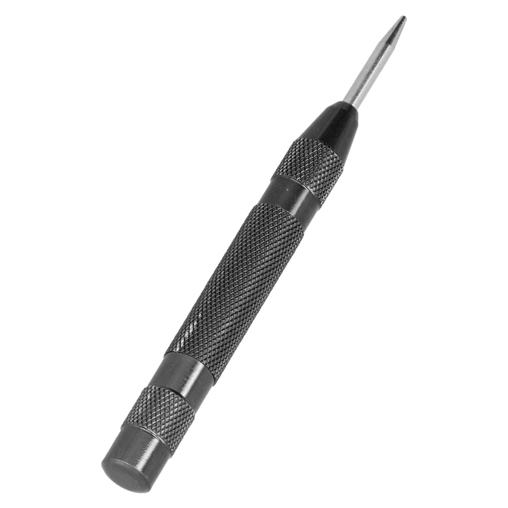 Hardened Steel Automatic Center Punch 130Mm Adjustable Force Black 8431390697556