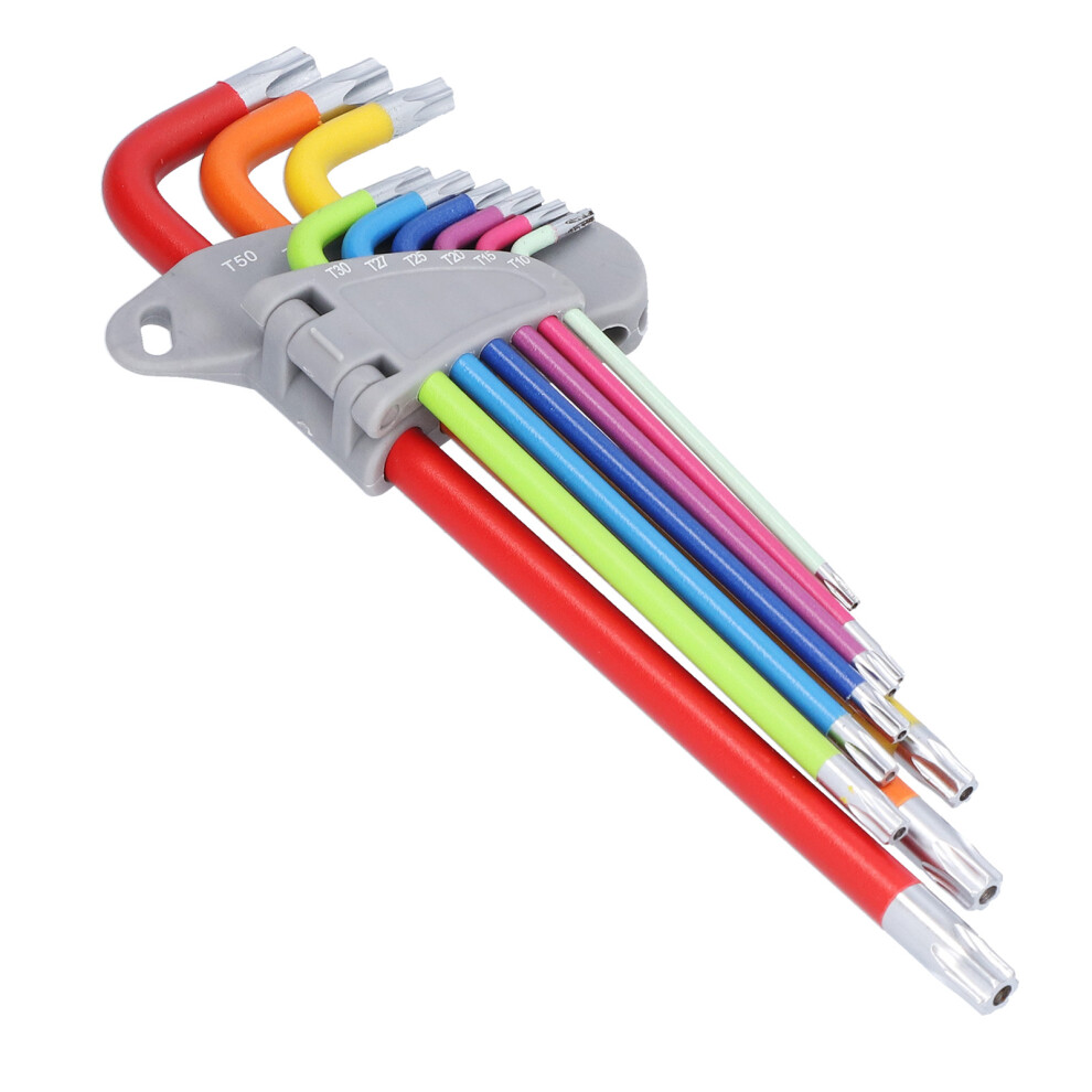 Durable Chrome Vanadium Steel Hex Wrench Set Multi Colour T10âT50 7691390698156