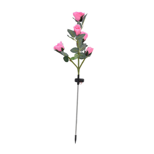 Solar Flowers Solar Cell Panel Intelligent Light Control Waterproof Function Solar Flower LightsPink 1