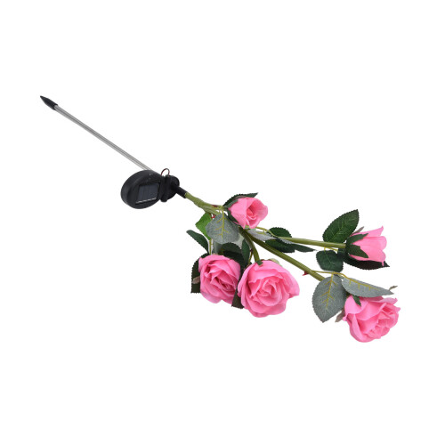 Solar Flowers Solar Cell Panel Intelligent Light Control Waterproof Function Solar Flower LightsPink 2