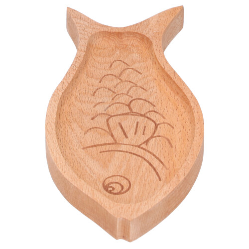 Wooden Plate FishShaped MultiGrain Creative Fruit Dessert Tray Table Box Candy Dish 2