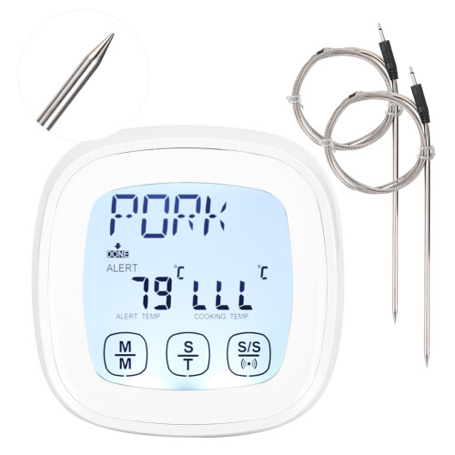 Digitales Touchscreen-Grillthermometer mit Timerfunktion – Küchenzubehör 2