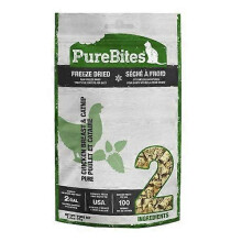 PureBites Freeze Dried Cat Treats Chicken Breast and Catnip, 1 Count (1.3 Oz)