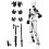 (White) T13 Action Figure, Robot Action Figure, 3D Printed with Full Articulation, Desk Decoration 1