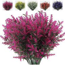 8 Bundles Artificial Flowers Plastic Artificial Flowers Outdoor Plastic UV Resistant Decorative Arti