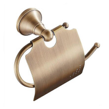 Promotion Toilet Paper Holder-Retro Toilet Paper Holder with Brass Lid Wall Mounted Roll Holder