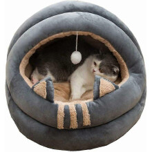 Cat niche, medium-sized nest, suitable for cats, kittens, puppies, and puppies, soft and comfortable bed all year round, 35 cm (semi enclosed design)