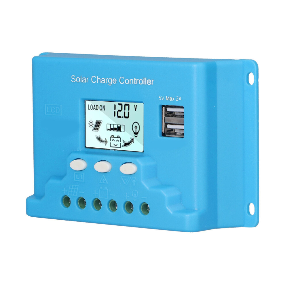 10A Solar Charge Controller With Lcd & Usb, Abs, -35C To +60C 8721390700012