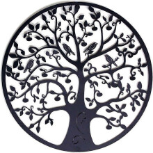 Metal Wall Decor Tree of Life Metal Wall Decor Metal Wall Decor Home Decor, Wall Hangings 30x30 cm Black,Black
