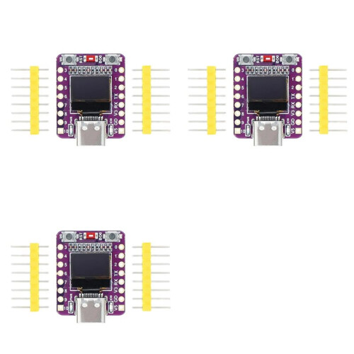 3X ESP32-C3 OLED Development Board with 0.42in OLED Module Ceramic Antenna Wifi  ESP32 Supermini