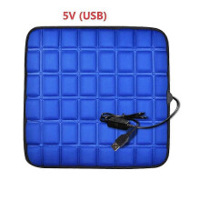 (5V USB Blue)12v/5v Heated Car Seat Cushion Cover Seat Heater Warmer Winter Cushion Car Driver Heated Seat Cushion 40w Usb Winter Pad Cover