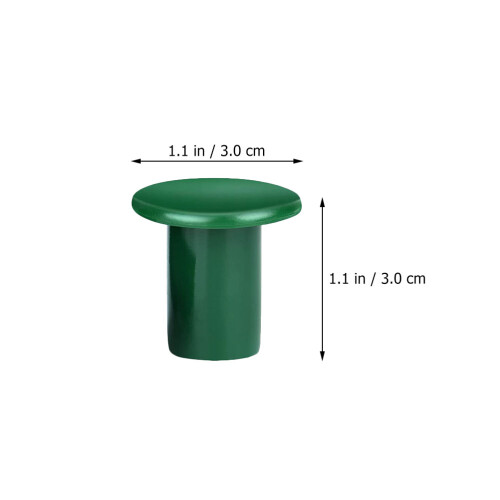 48Pcs Bright Green Plastic Cane Topper Protectors for Garden Use 2