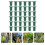 48Pcs Bright Green Plastic Cane Topper Protectors for Garden Use 9