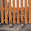 3Ud Base De Madera Para Valla Jardín Estable Y Resistente Marrón Claro 5