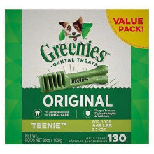 Greenies Original Dental Dog Chews, Teenie - 130 Treats - (Dogs 5-15 lbs)