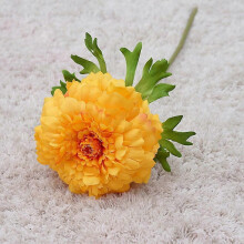 Simulation Artificial Marigold Dried Flower Chrysanthemum Marigold Wedding Decoration Fake Flower Photography Props Orange
