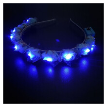 Xinwanna Women's Headband Glow Light Up Beautiful Convenient Thick Thin Hair Decoration for Parties Birthdays Festivals (Blue)