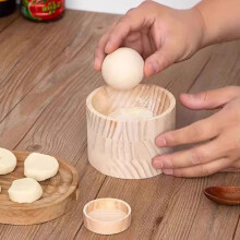 Wooden Dumpling Press Tool Dough Press for Dumplings Hand Pie Maker Rolling Machine Wood Kitchen Gadget for Dumplings,Wooden Color