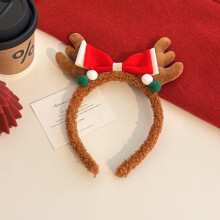 DAMAI Christmas Reindeer Antlers Fluffy Deer Headband for Women, Party Gift Christmas Headband, Fairy Deer Ear Headband for Photo Props