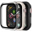 Συμβατή με θήκη XiHAMA για Apple Watch για SE/6/5/4 + Προστατευτικό οθόνης, λεπτό σκληρό 1