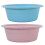 2pcs deep plastic wash basin with anti-splash design for bathroom use 11
