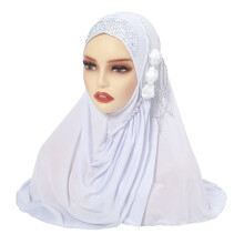 Naisten kukkakuvioinen tupsukuvioinen hijab-huivi, 40 cm polyesteriä