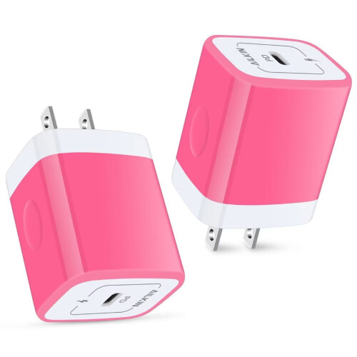 Μπλοκ USB C, Μπλοκ Φορτιστή Τοίχου USB C, 2PACK PD20W Φορτιστής Τοίχου USB C με Παράδοση