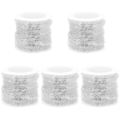 5Rouleaux Multifonction Cuivre DIY Collier Sac Argenté
