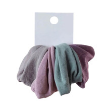 Xinwanna 4 stuks verdikte, verbrede, zeer elastische haarelastiekjes in effen kleur, zachte haaraccessoires voor paardenstaarten (Type C)