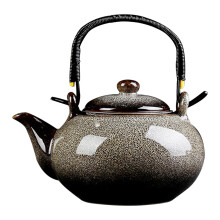 Ceramic Teapot Ceramic Kettle 750ml Home for Boiling Hot Water Tea Maker for Camping Tea House Kitchen Tea Lovers Gift Hiking grey