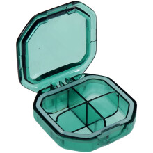 4-Compartment Pill Organizer for Travel and Daily Use