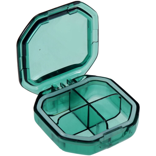 4-Compartment Pill Organizer for Travel and Daily Use