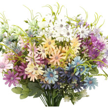 Künstliche Seidenblumen-Gänseblümchen – 6 Bündel, 35,5 cm