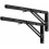 22" Heavy Duty Folding Shelf Brackets, Black, 330lb Max Load, Pack of 2 1
