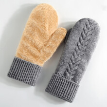 Women's Winter Fleece-Lined Touchscreen Running Gloves, Full-Finger Cycling Gloves – Gray, Compatible with iPhone & Android