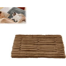 Cat Bed, Self Warming Pet Mat, Machine Washable Reflects Body Heat Warm Thermal Pet Pad Crate Blanket, for All Pets (Brown,76 * 51cm)