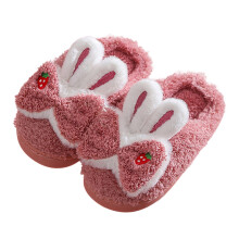 Pantoufles d'hiver mignonnes en coton peluche pour filles de 3 à 8 ans, pantoufles d'intérieur assorties parent-enfant – Conviennent aux enfants
