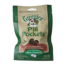 Greenies Pill Pockets Dog Treats - Hickory Smoke Flavor, Tablets - 3.2 oz - (Approx. 30 Treats)