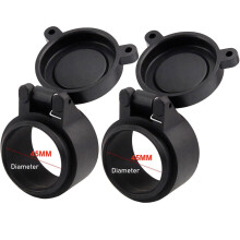 2Pcs Flip Up Scope Covers Rifle Scope Protect Objective Cap Lens Cover US