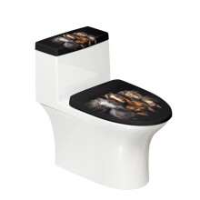 Western Horse Toilet Lid & Tank Cover Set of 2, Polyester Dust Covers Compatible with Standard Toilets