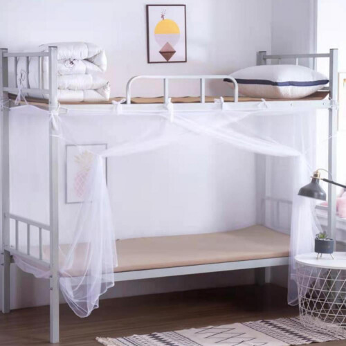 US Fine Holes Students Dormitory Bunk Bed Mosquito Net Square, White 90cmx190cm