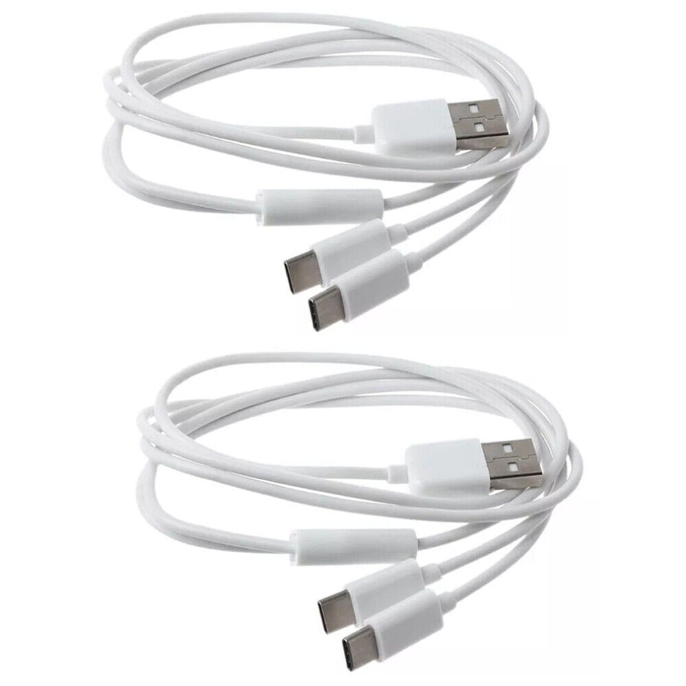2/4Pcs Usb 2.0 Type A Male To Dual Type C Male Splitter Y Charg Data Cable 9028731917207
