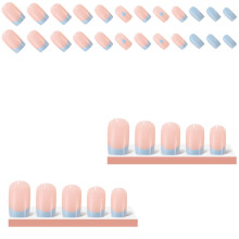 Künstliche Fingernägel in Herzform mit gemischten Farben, einfach anzubringen, stilvolles Muster für Damen, Nageldekoration, Gelkleber-Modell
