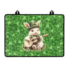 Stove Top Covers for Electric/Induction Cooktops, Heat Resistant Mat – Leprechaun Hat & Bunny Design for St. Patrick’s Day